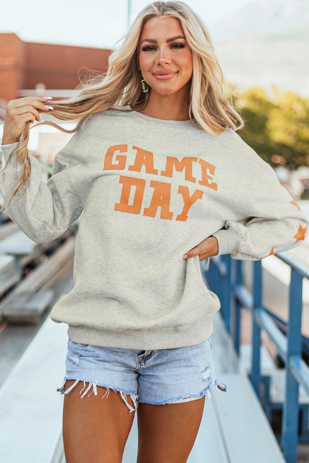 Game Day Graphic Rugby Football Season Sweatshirt