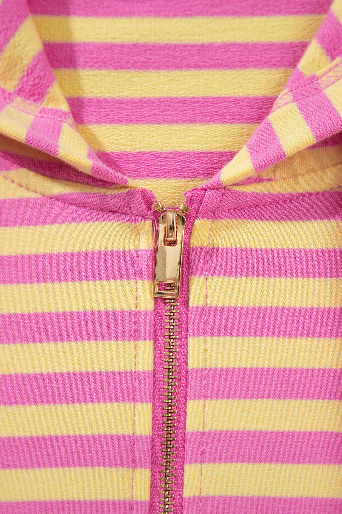 Striped Zip Up Hoodie Shorts Set Lounge Outfit