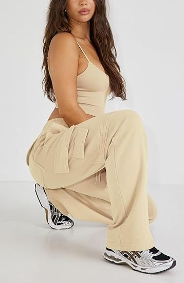High Waist Y2K Multi-Pocket Cargo Sweatpants