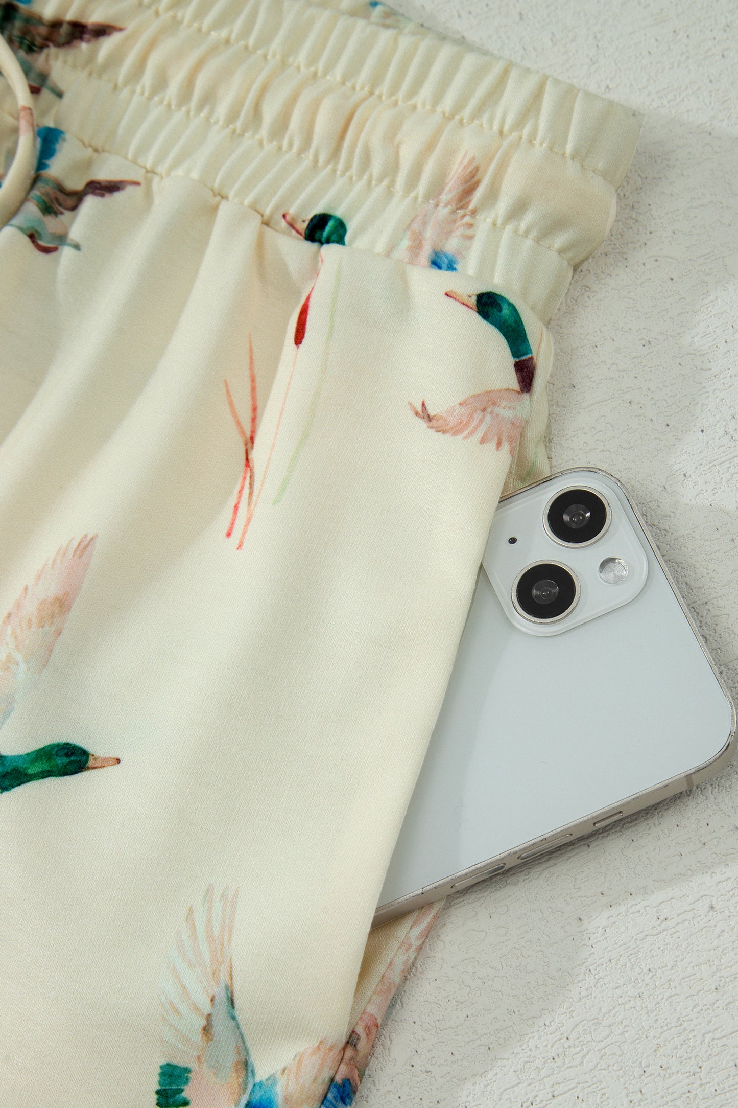 Mallard Duck Print Lounge Set Women Oversized Tee Shorts