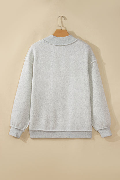 Saved By Grace Embroidered Mock Neck Sweatshirt