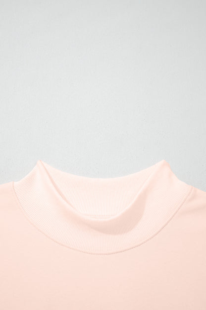 Oversized Mock Neck Sweatshirt Casual Loose Pullover