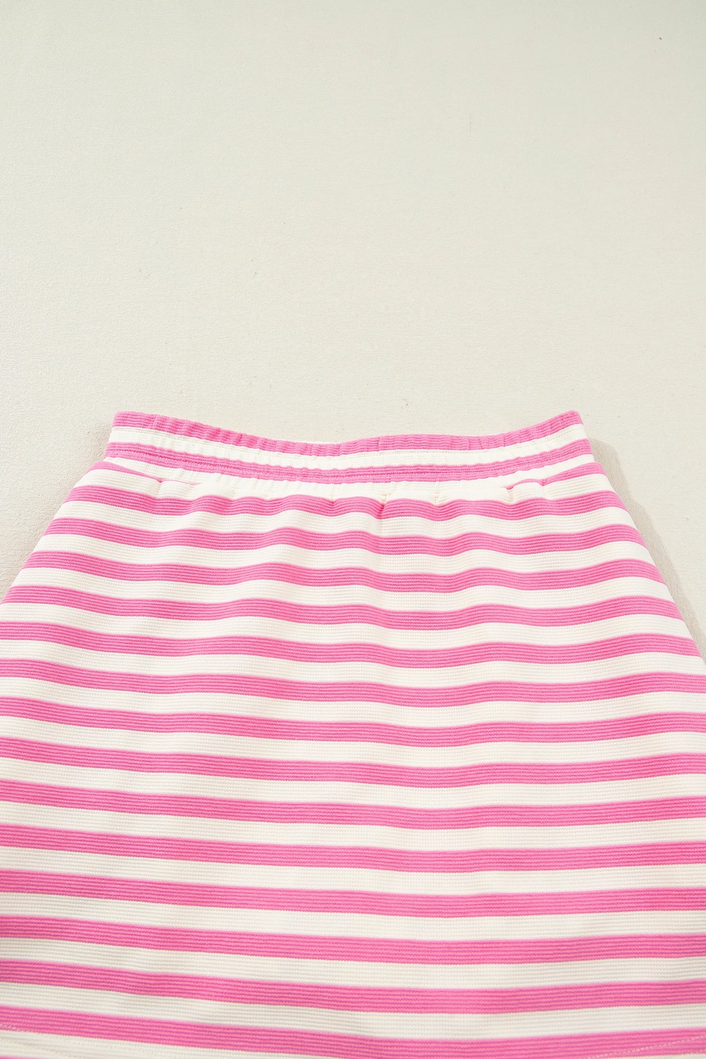 Striped Zip Collar Sleeveless Skort Set Casual Outfit