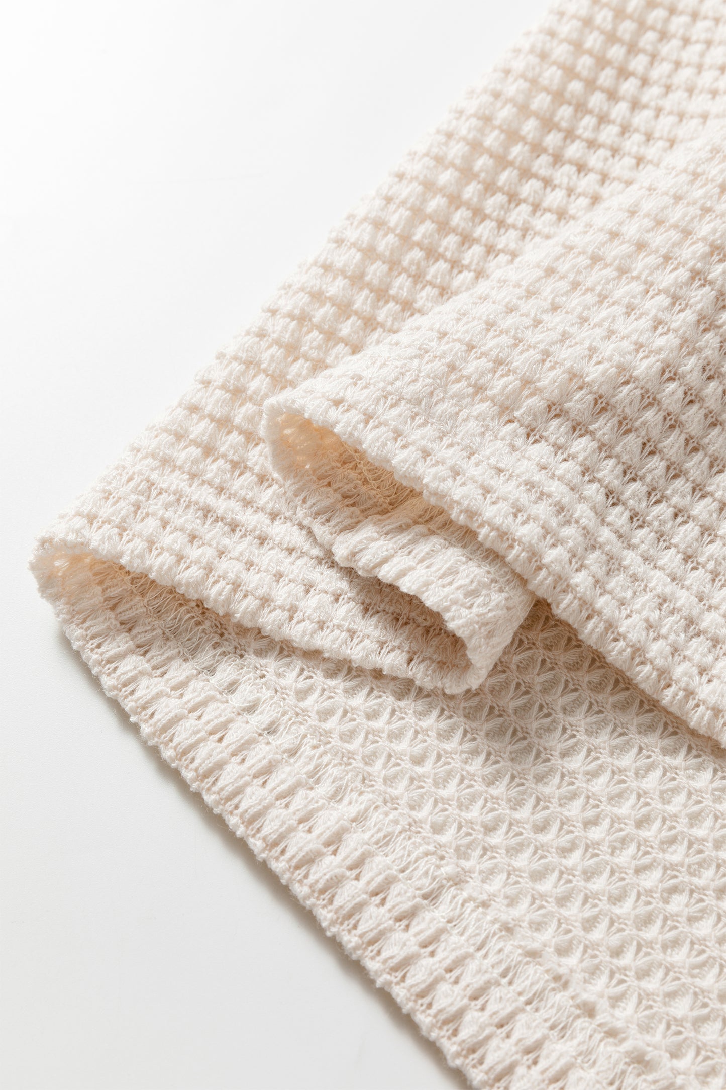 Textured Knit Asymmetrical Shoulder Long Sleeve Top