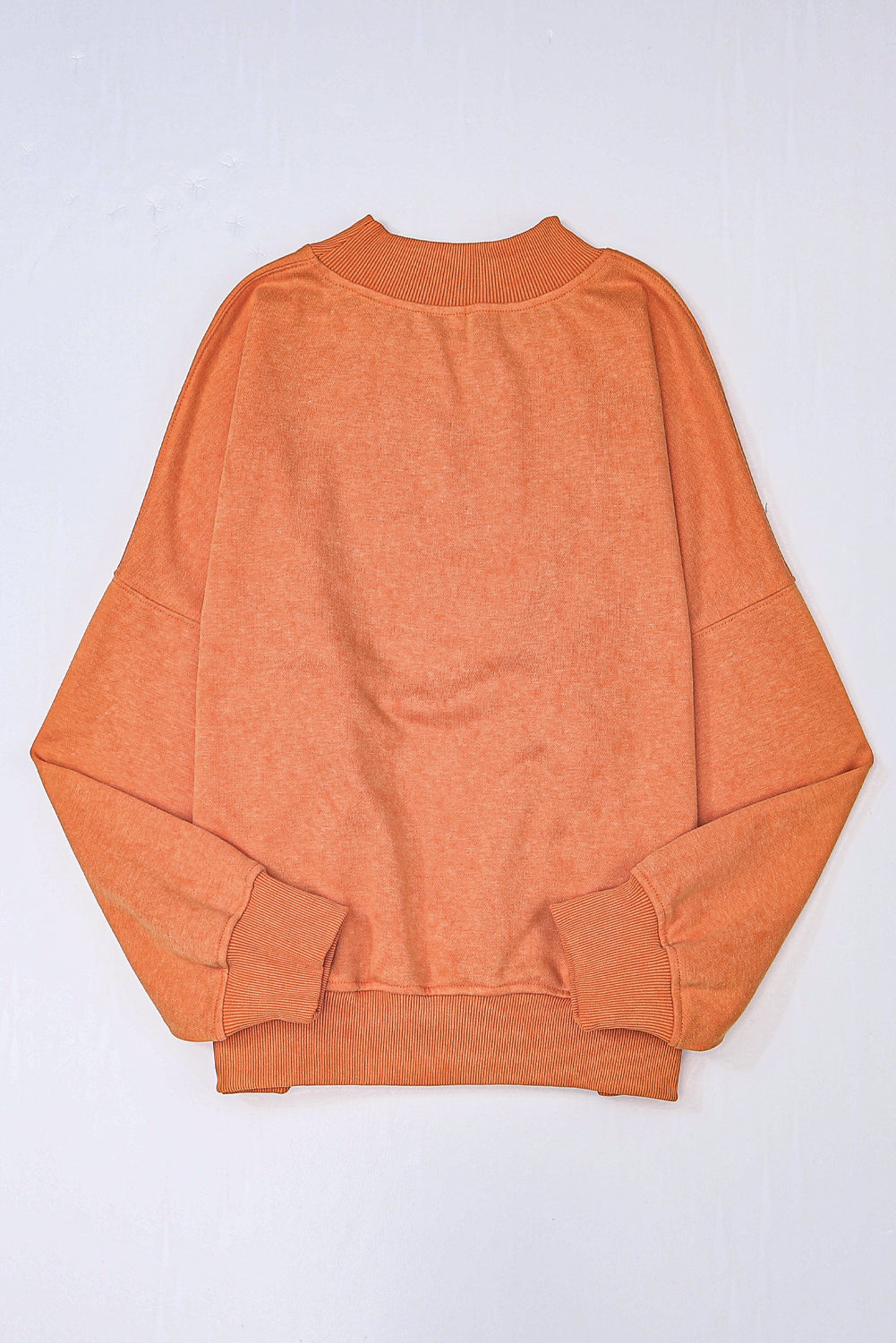 Orange Washed Drop Shoulder Crewneck Sweatshirt Oversized
