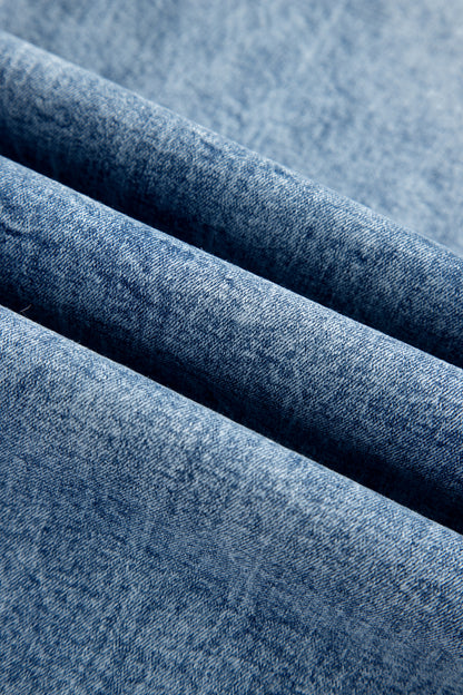 Western Light Wash High Waist Wide Leg Denim Jeans
