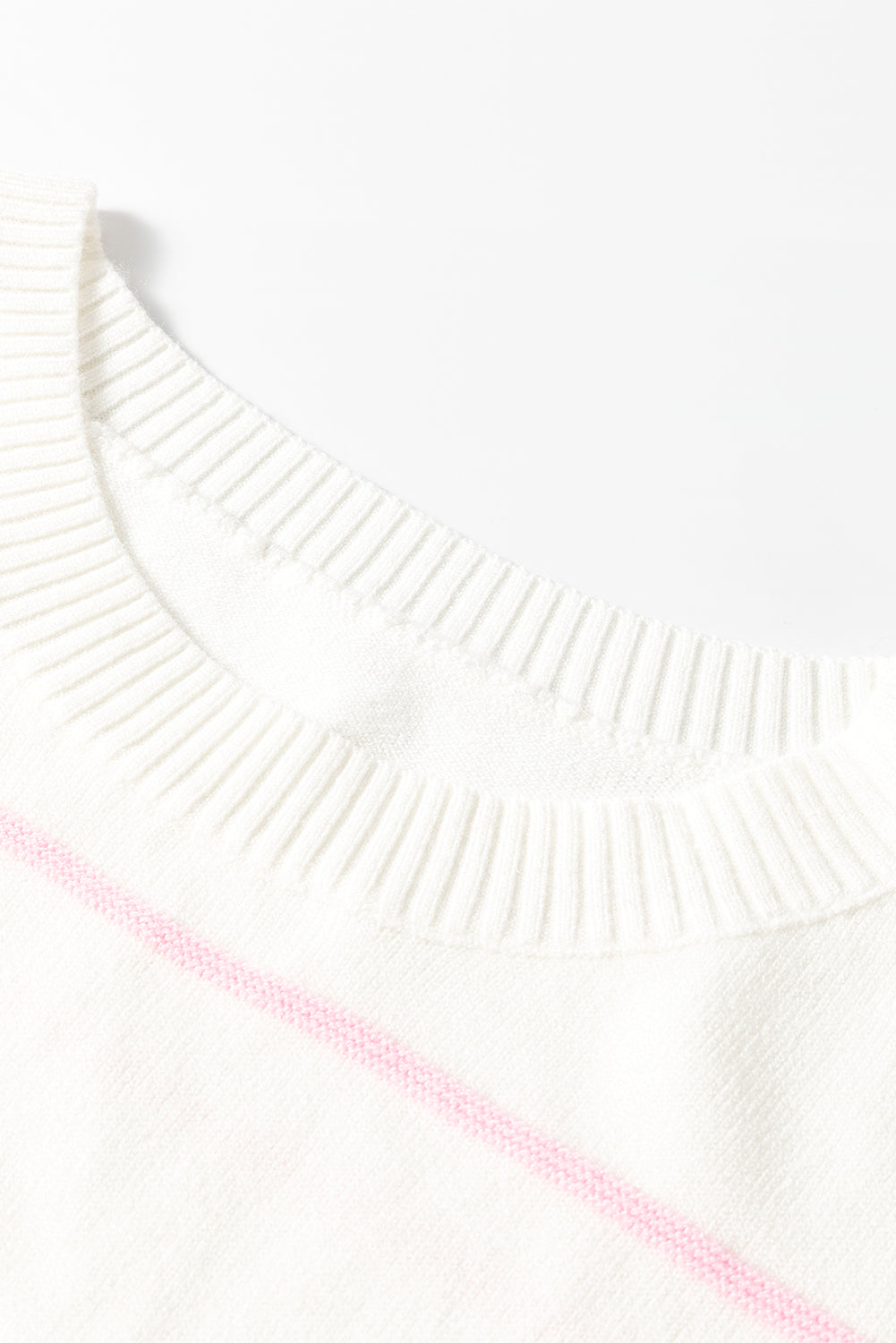 Colorblock Striped Half Sleeve Drop Shoulder Sweater