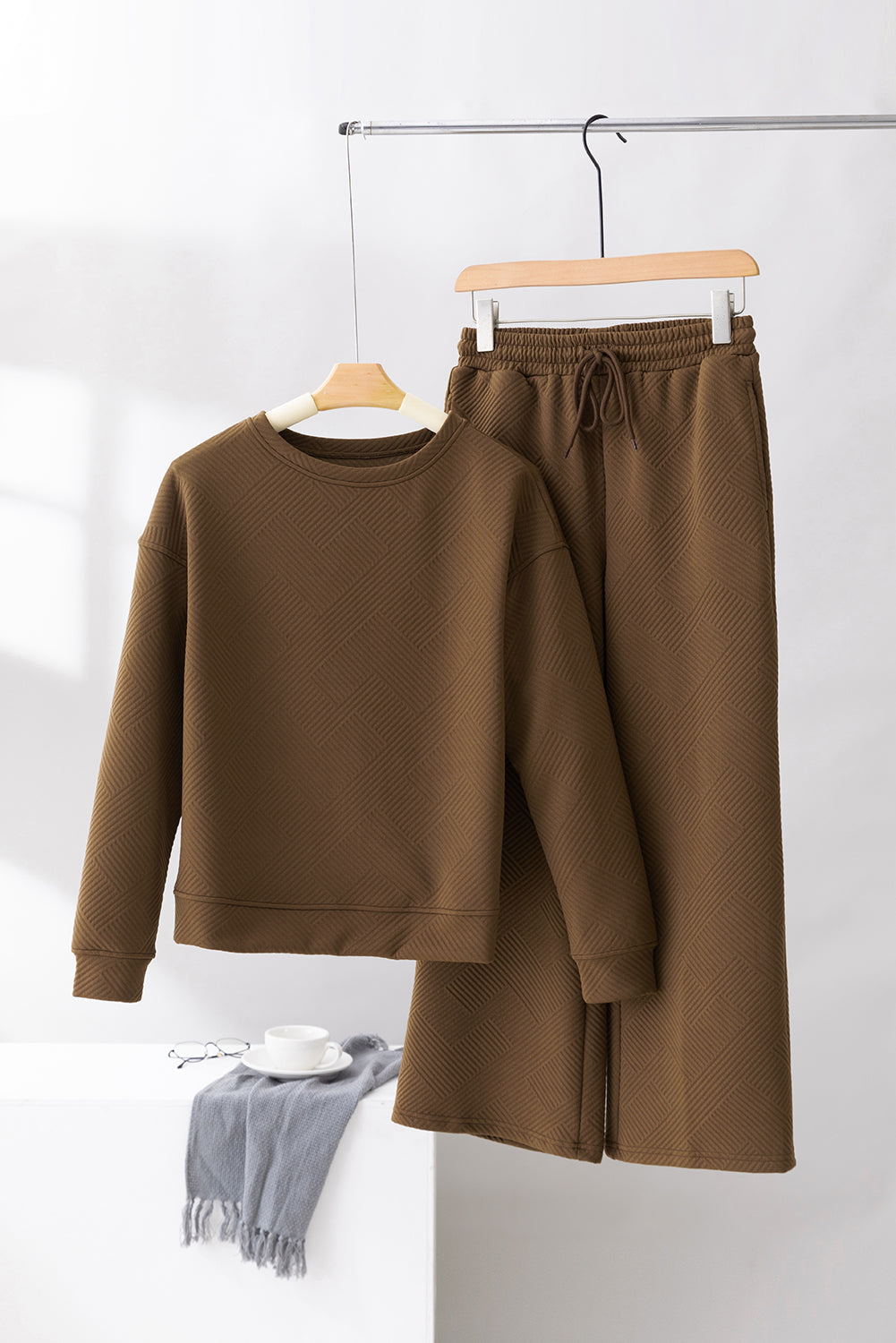 Dahlia Ultra Loose Textured 2pcs Slouchy Outfit
