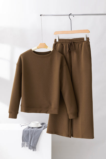 Dahlia Ultra Loose Textured 2pcs Slouchy Outfit