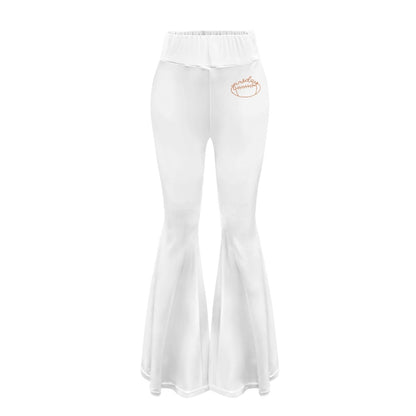 Women's White Rugby Yoga Casual Pants