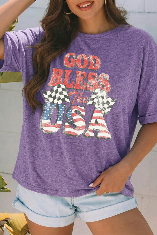 “God Bless The USA” 4th of July Graphic Tee