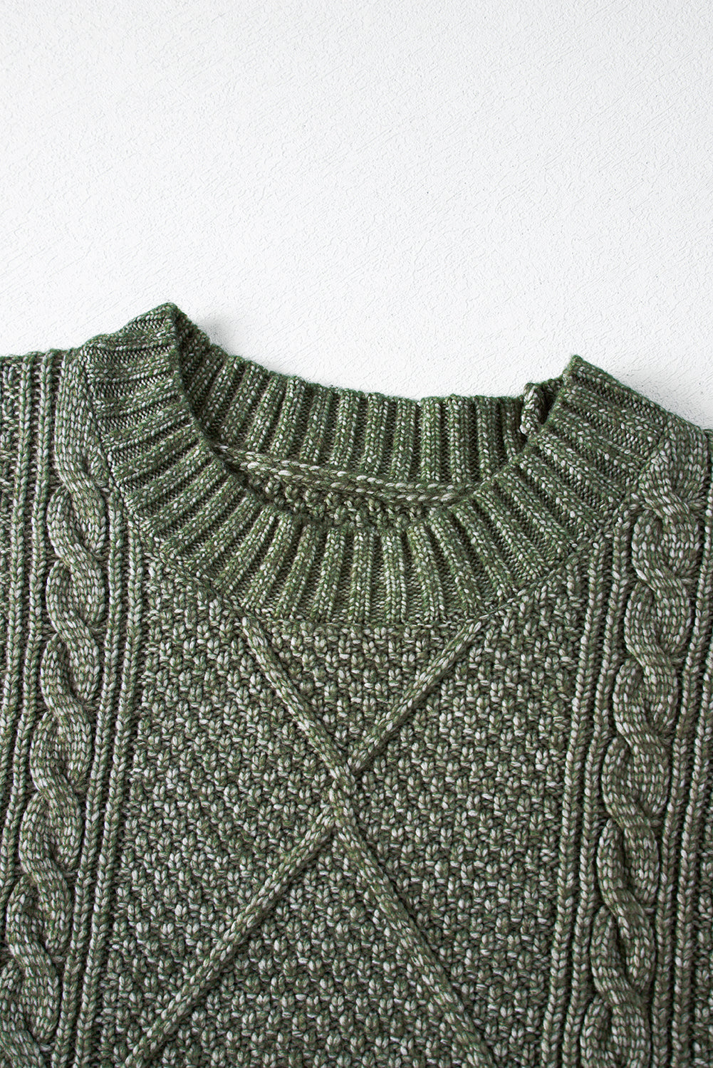 Cozy Cable Knit Drop Shoulder Oversized Sweater Dress