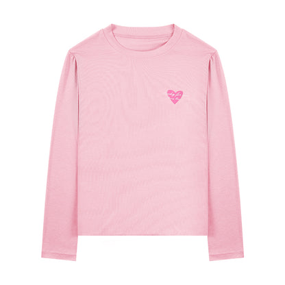 Kids Long Sleeve Solid Color Slim Fit T-Shirt