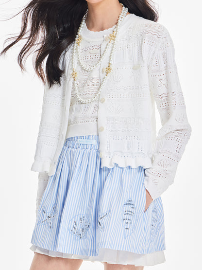 Girls Summer Knit Cardigan Sun Protection Cover Up