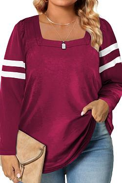 Casual Style Simple Plus Size Pullover Plus Size T-shirt Women