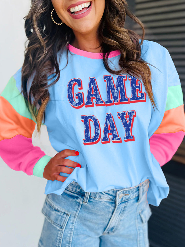 Game Day Bold Graphic Colorblock Tee