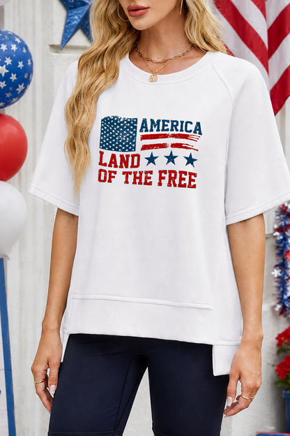 America Land of the Free July 4th Graphic Tee