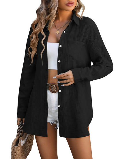 Chic Beach Cover Up Shirt - Relaxed Fit for Summer