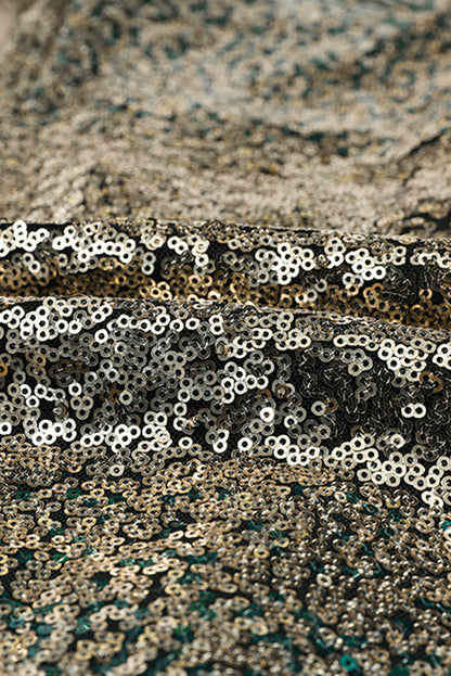 Mardi Gras Green Ombre Sequin Flare Pants