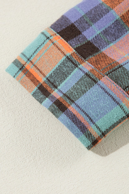 Vintage Plaid Button Down Shirt – Western Fall Layering Top