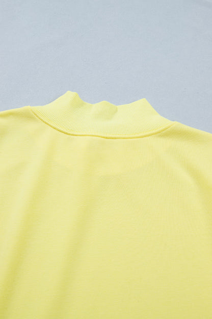 High Neck Cap Sleeve Loose Casual Top