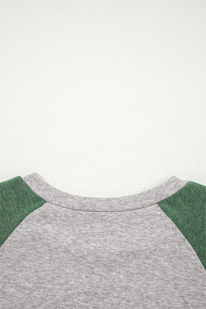 Red Dahlia Colorblock Raglan Long Sleeve T Shirt