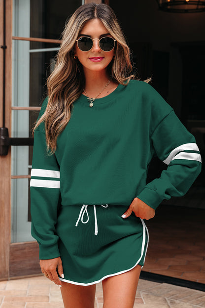 Orange Game Day Varsity Sweatshirt & Skort Set