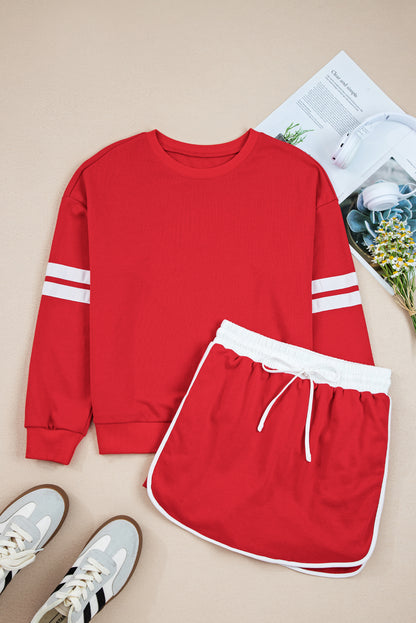 Orange Game Day Varsity Sweatshirt & Skort Set