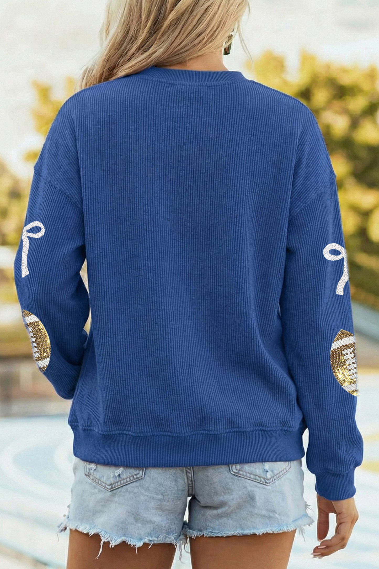 Back to School Gameday Football Bow Sweatshirt