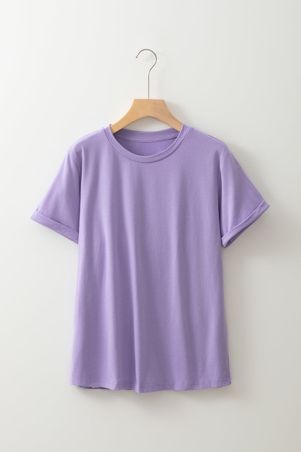 White Casual Crew Neck Short Sleeve Basic Tee