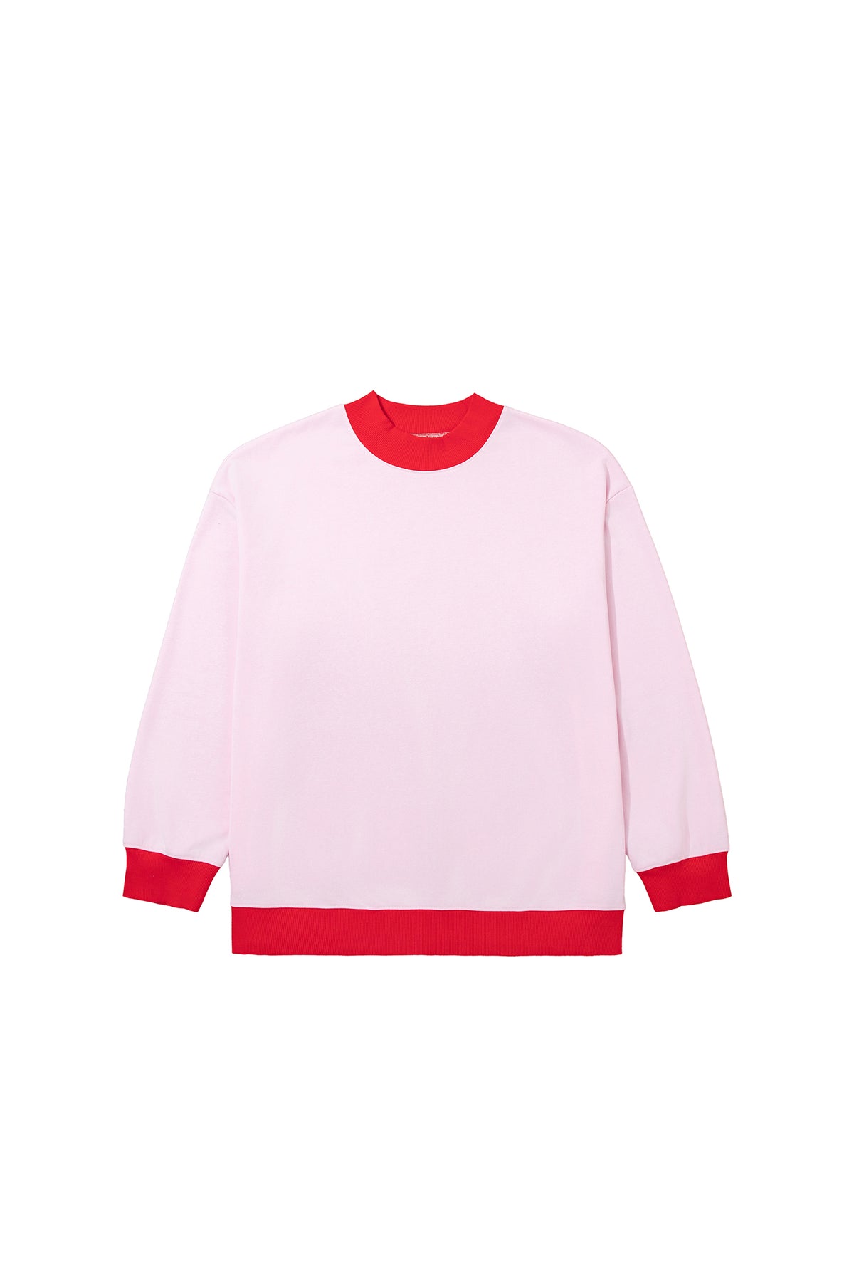Contrast Trim Relaxed Fit Plus Size Sweatshirt