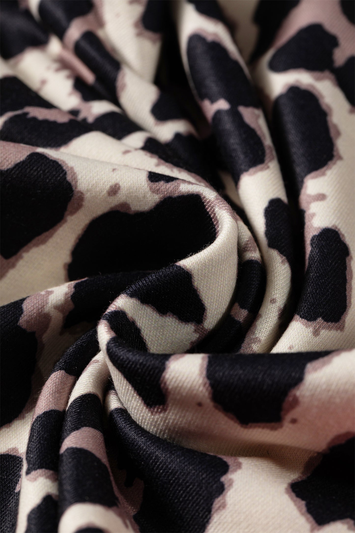Leopard Print Tie Waist Wide Leg Lounge Pants Women