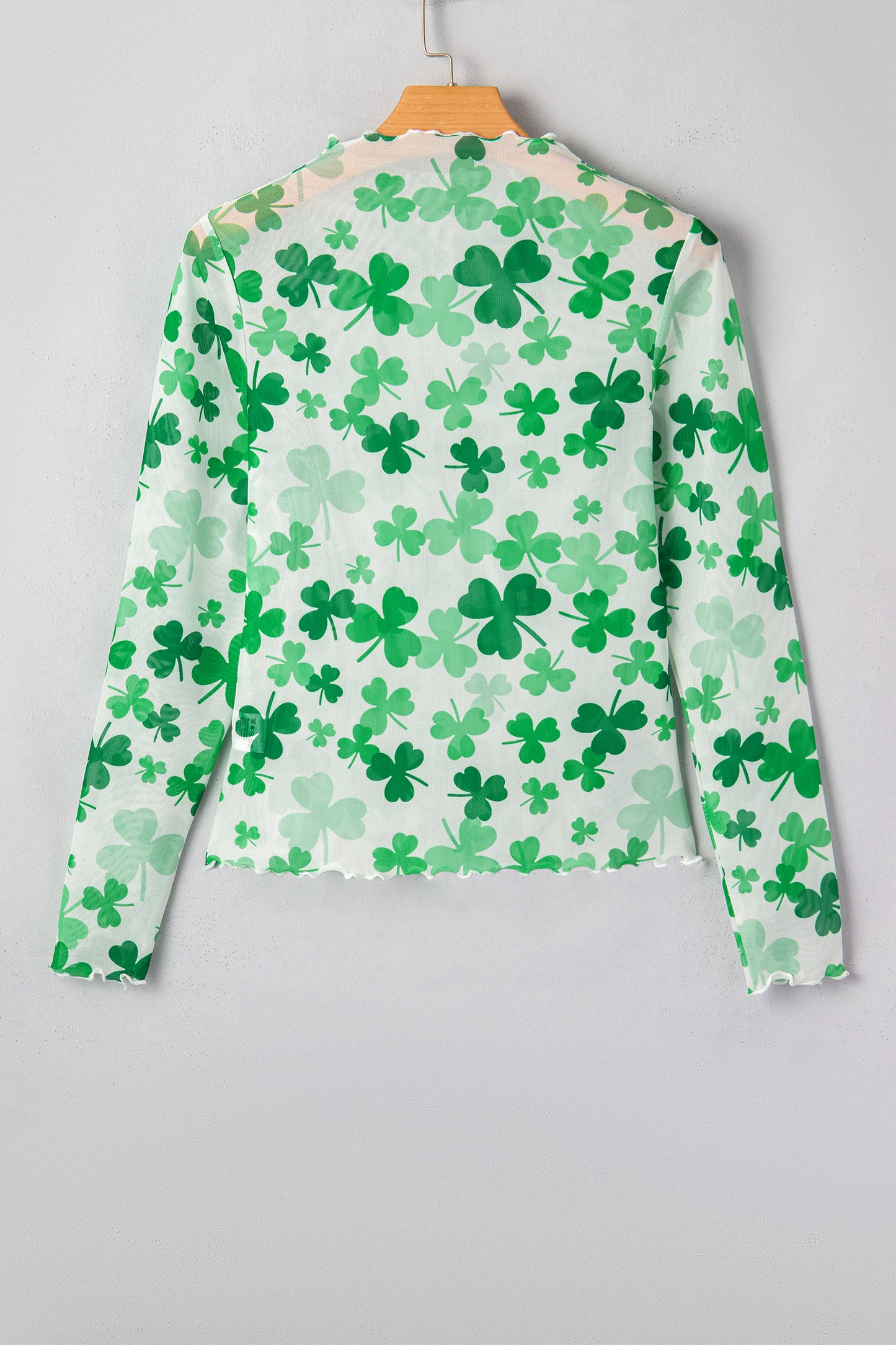 St. Patrick's Day Shamrock Mesh Lettuce Trim Top