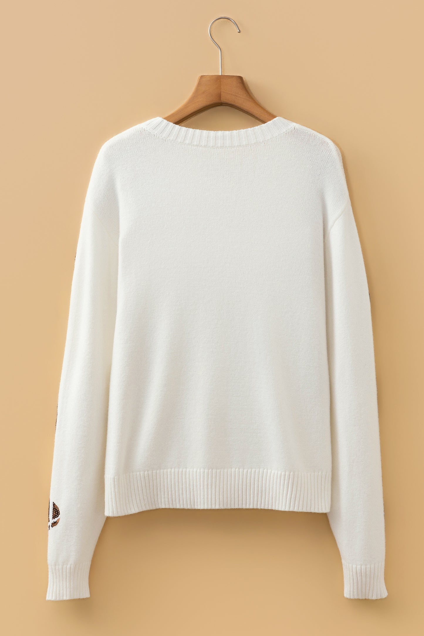 Back to School Sequin Football Game Day Knit Sweater