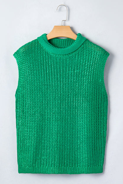 Mardi Gras Wisteria High Neck Knit Sweater Tee