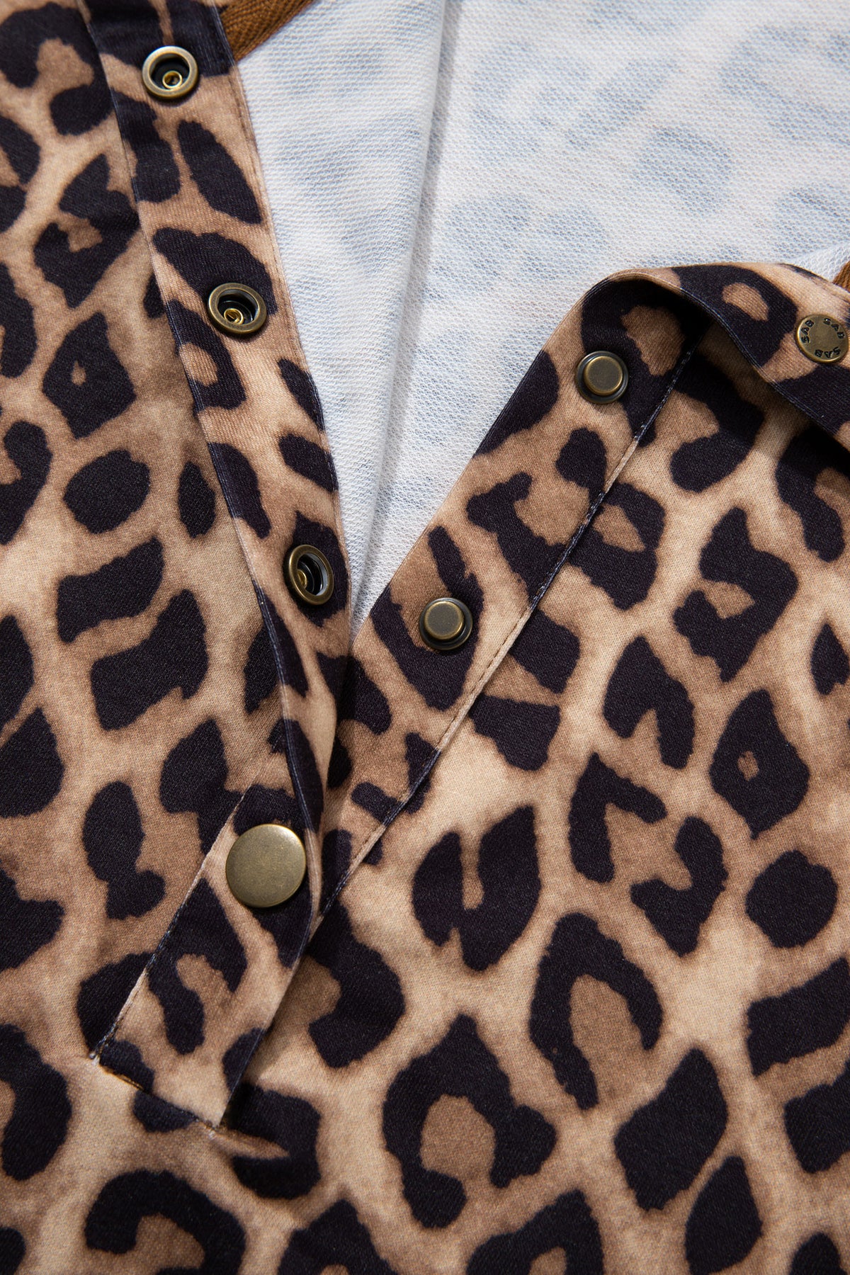 Leopard Print V Neck Mini Dress Loose Short Sleeve