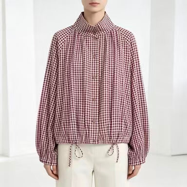 Women's Oversized Plaid Shacket Casual Jacket