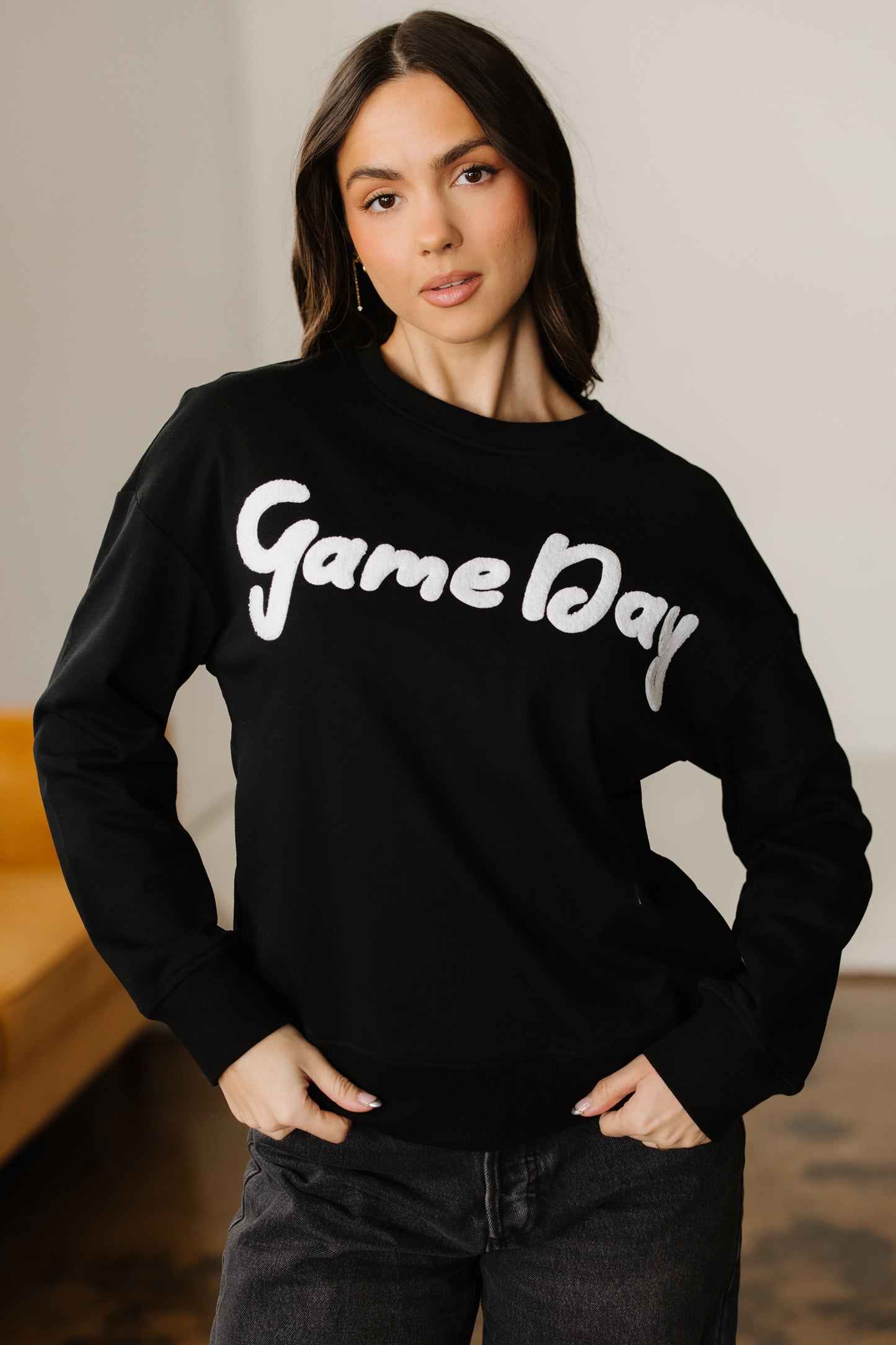 Chenille Game Day Graphic Crewneck Sweatshirt