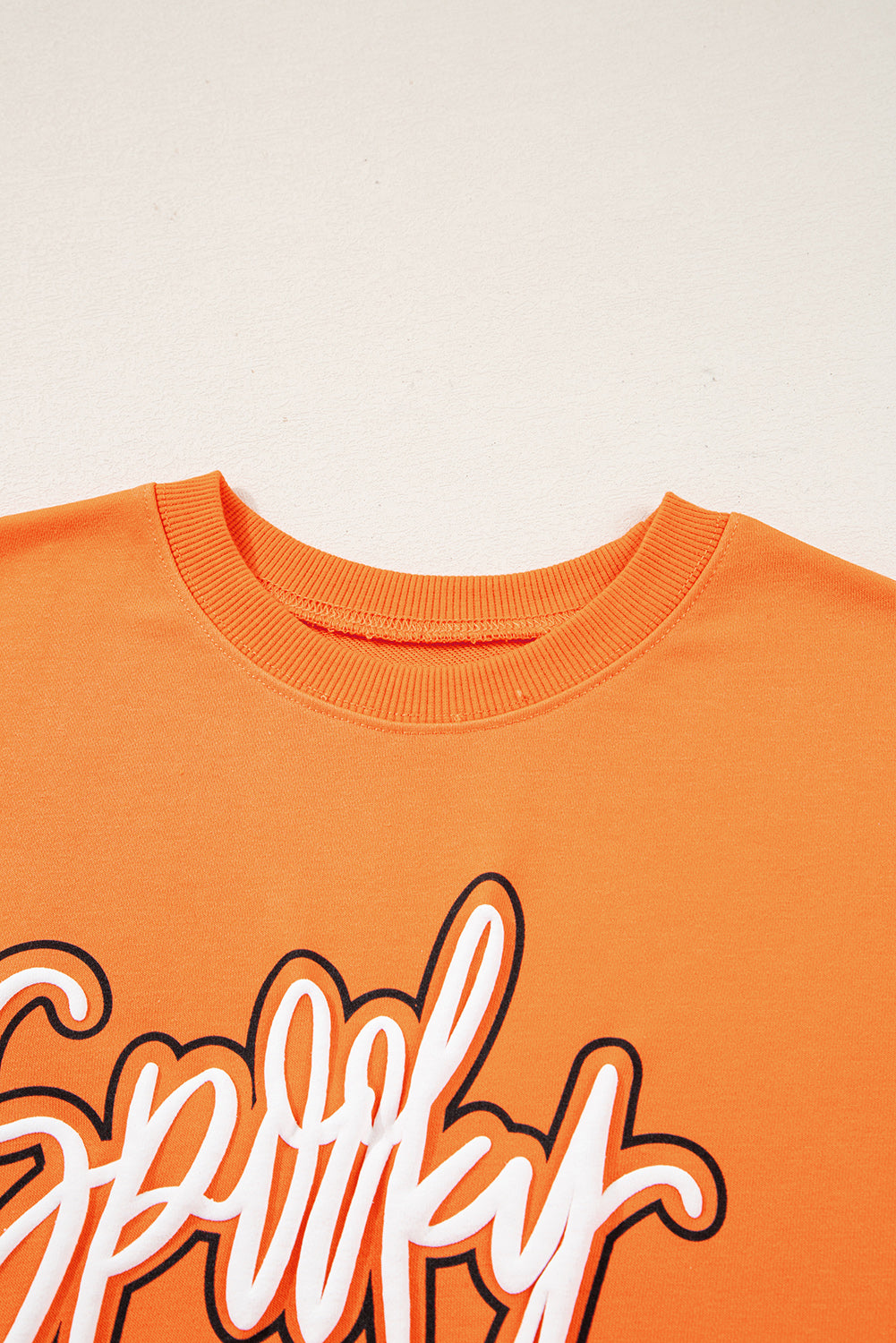 Spooky Graphic Halloween Crew Neck Sweatshirt