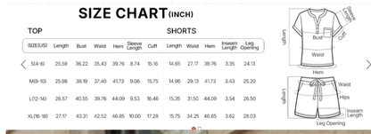 Knit Two Piece Set Short Sleeve Top Shorts Lounge Outfit