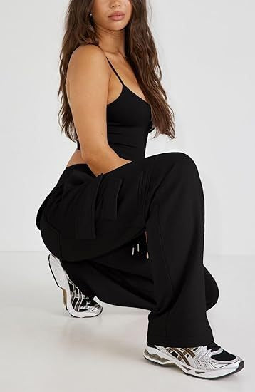 High Waist Y2K Multi-Pocket Cargo Sweatpants