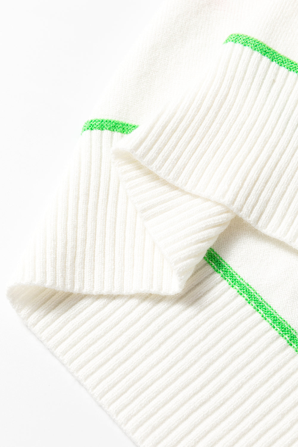 Colorblock Striped Half Sleeve Drop Shoulder Sweater