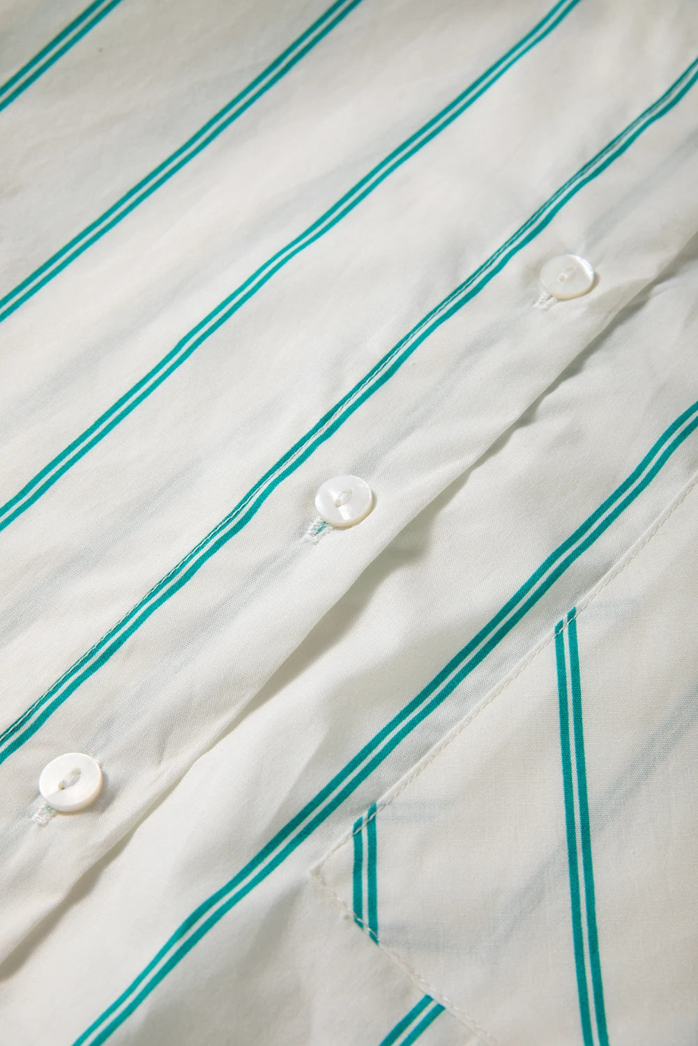Mint Green St Patrick’s Striped Short Sleeve Shirt Dress