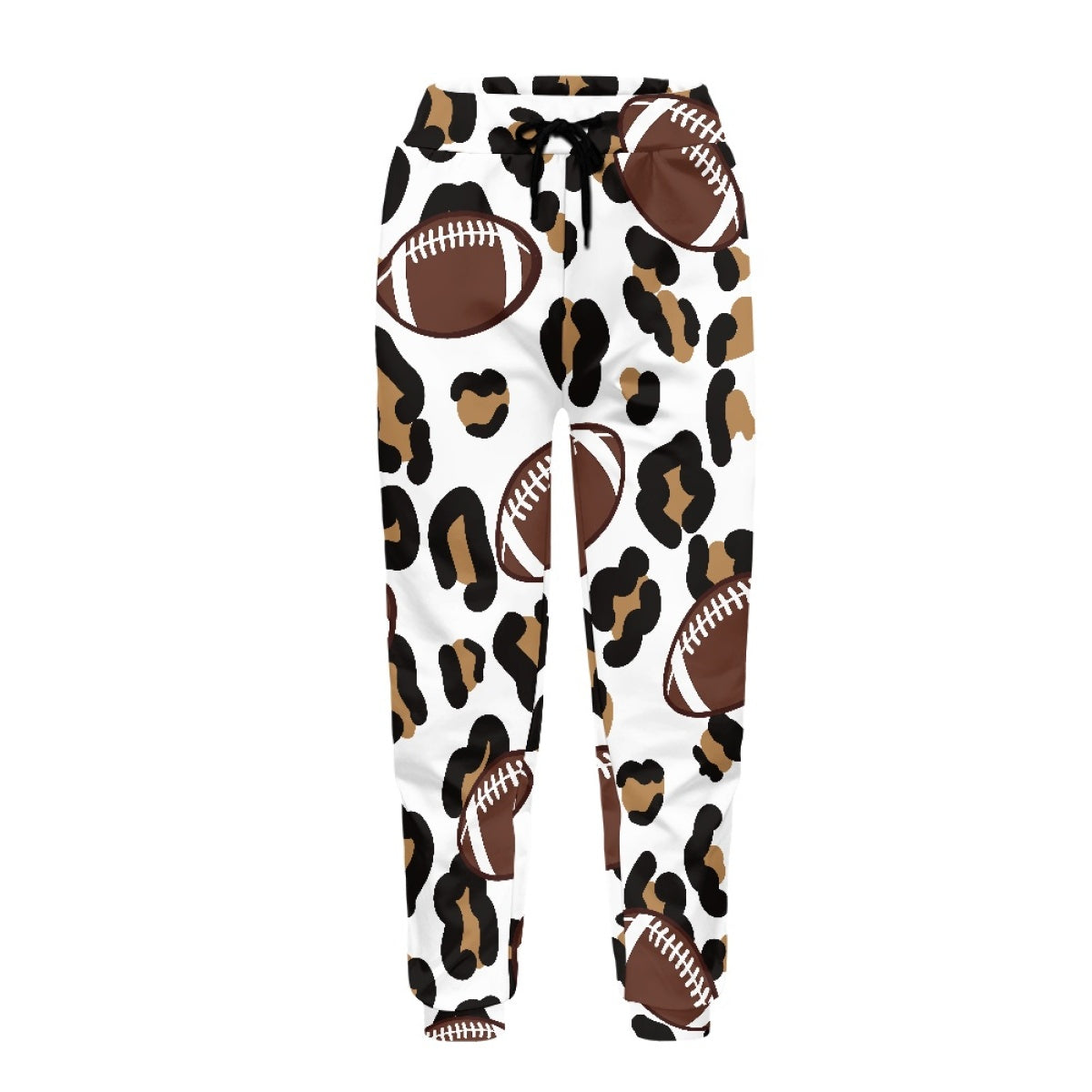 Rugby Adult Drawstring Trousers with Leopard Print