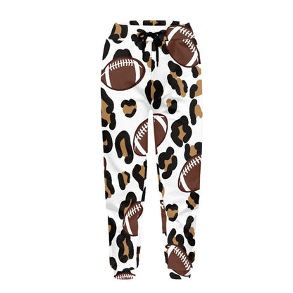 Rugby Adult Drawstring Trousers with Leopard Print