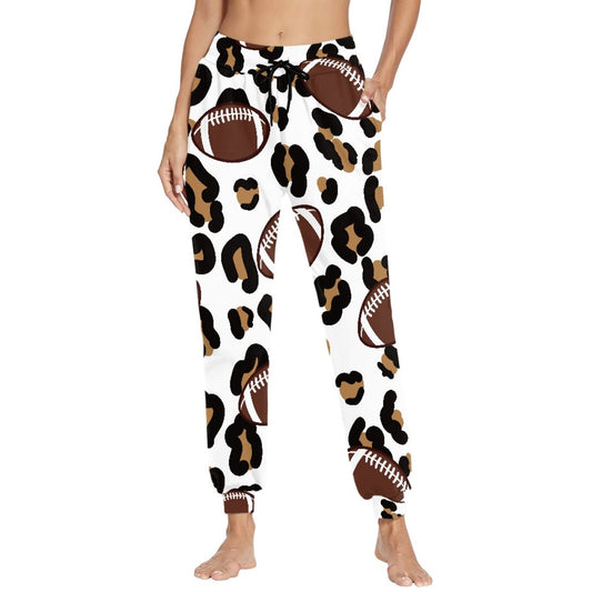 Rugby Adult Drawstring Trousers with Leopard Print