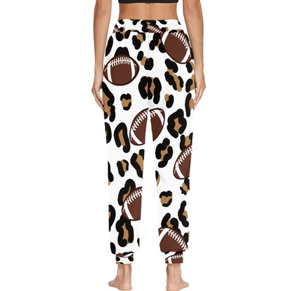 Rugby Adult Drawstring Trousers with Leopard Print