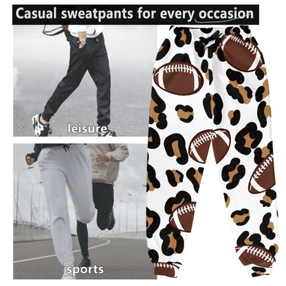 Rugby Adult Drawstring Trousers with Leopard Print