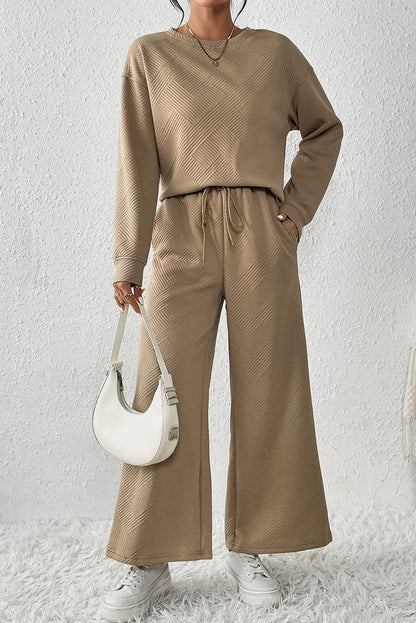 Dahlia Ultra Loose Textured 2pcs Slouchy Outfit