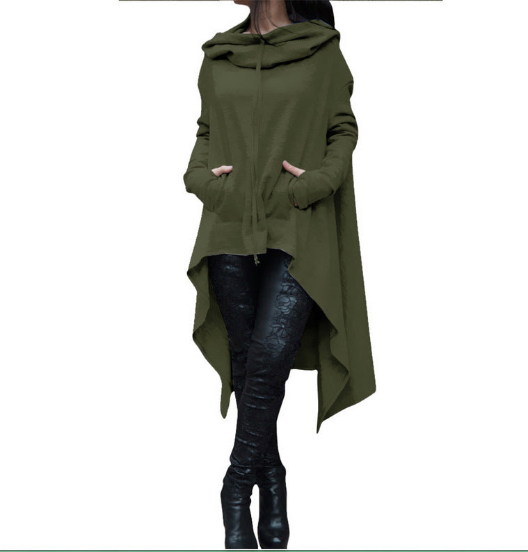 Women's Oversized Longline Hoodie Asymmetric Hem